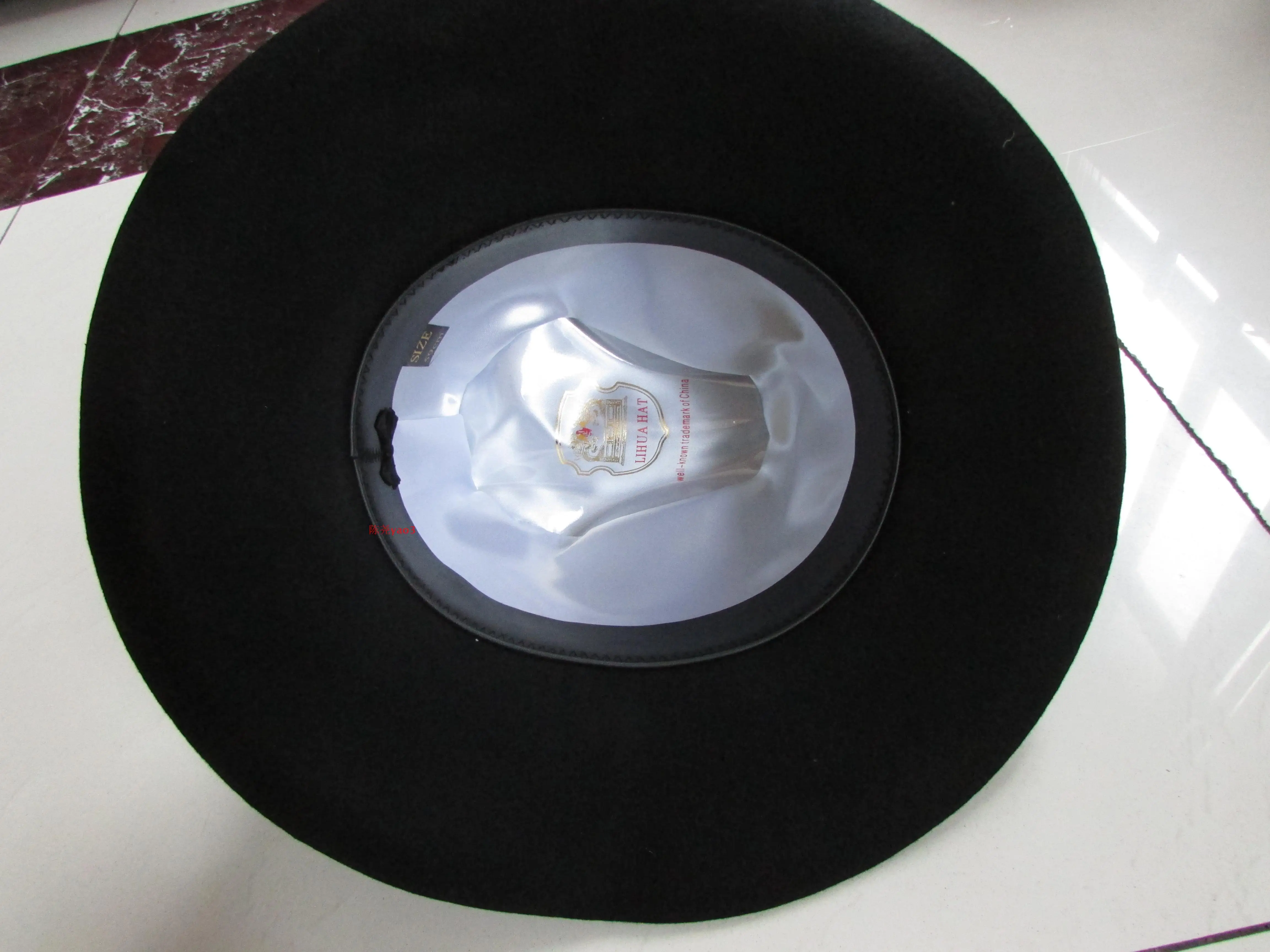 X053 Adult 100% Wool Top Hat Export Original Sheet / Israeli Jewish Hat / Felt Hat with Big Eaves 10cm Brim Woolen Fedora Hats