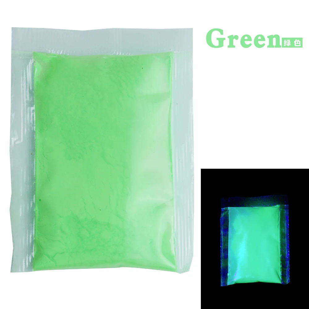 Glow in the Dark polvere fluorescente brillante per unghie fai da te decorazione per feste a casa 10g pigmento di fosforo verde polvere luminosa