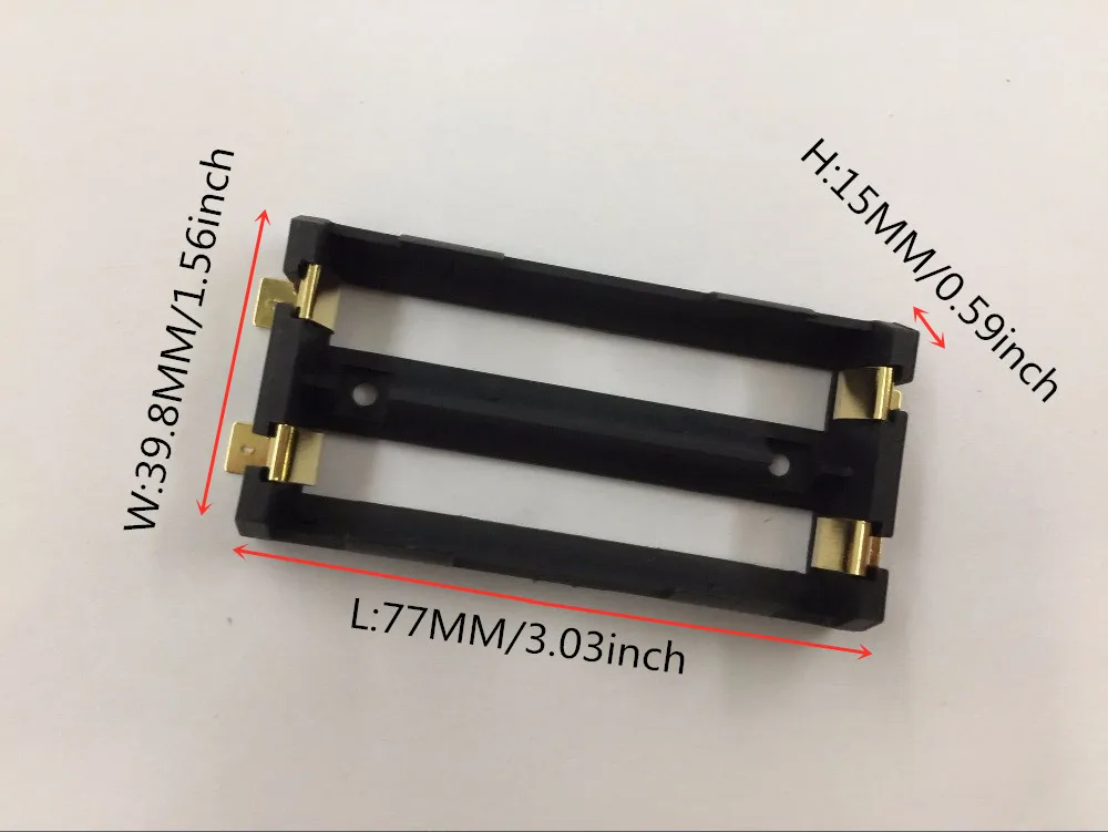 5 pz/lotto 18650 Supporto Della Batteria SMD 18650 di Alta Qualità Scatola di Immagazzinaggio Della Batteria con Ottone Spilli TBH-18650-1C-SMT