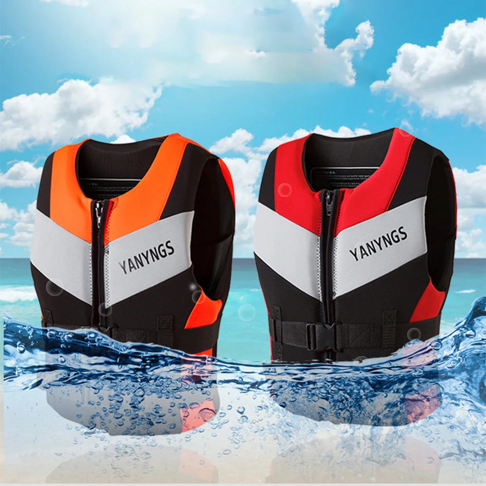 

Professional Life Jacket for Adults, Neoprene Safety Life Vest, Water Sports, Fishing, Ski, Boating Swimming Safety Vest