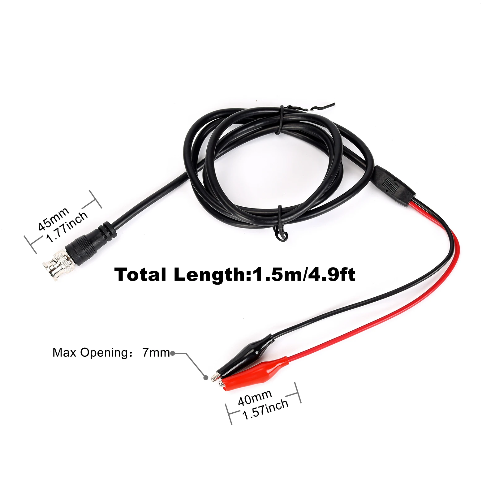 1Set 2x 100MHz Oscilloscope Clip Probes And 1xBNC-Q9 To Double Alligator Clip Test Cable Kit For Oscilloscope, Signal Generators