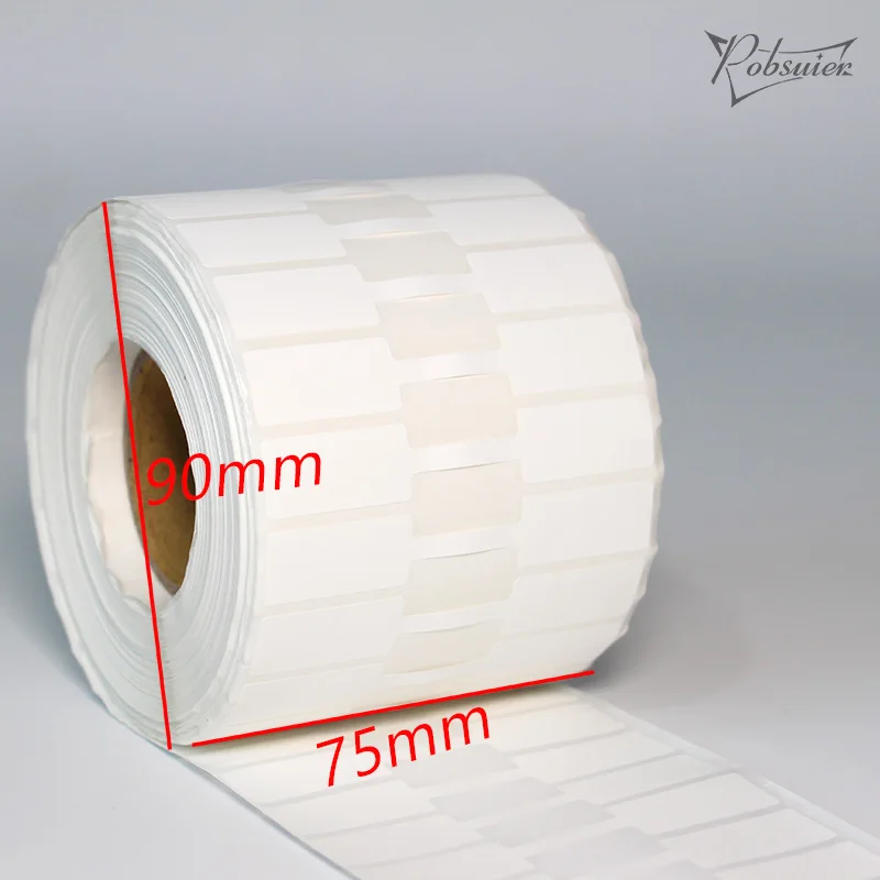 2500pcs/roll Adhesive Paper Stickers Jewelry Price Hang Label Tags for Jewellery Repair Identification 70x12mm