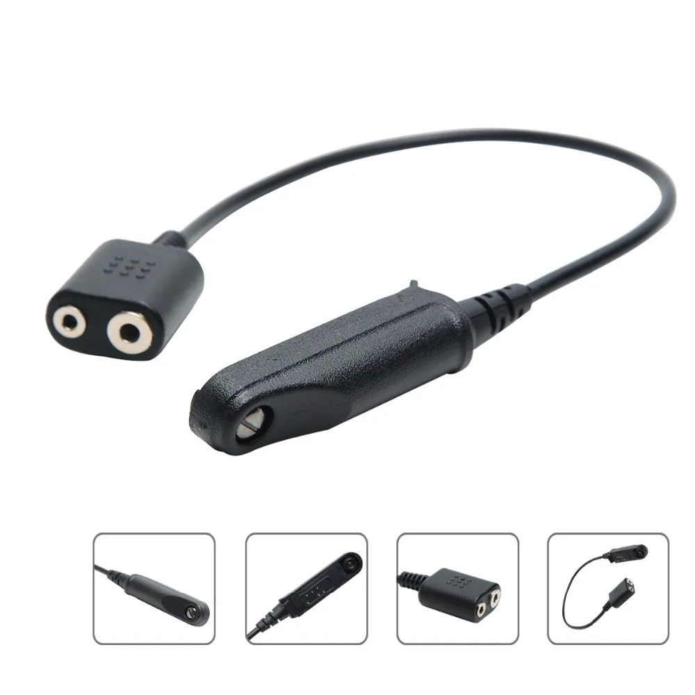 Adapterkabel Baofeng UV-9R Plus wasserdichtes Radio auf 2-poliges Headset-Lautsprechermikrofon für UV-9R Plus UV-XR wasserdichtes Walkie-Talkie – Detail 3