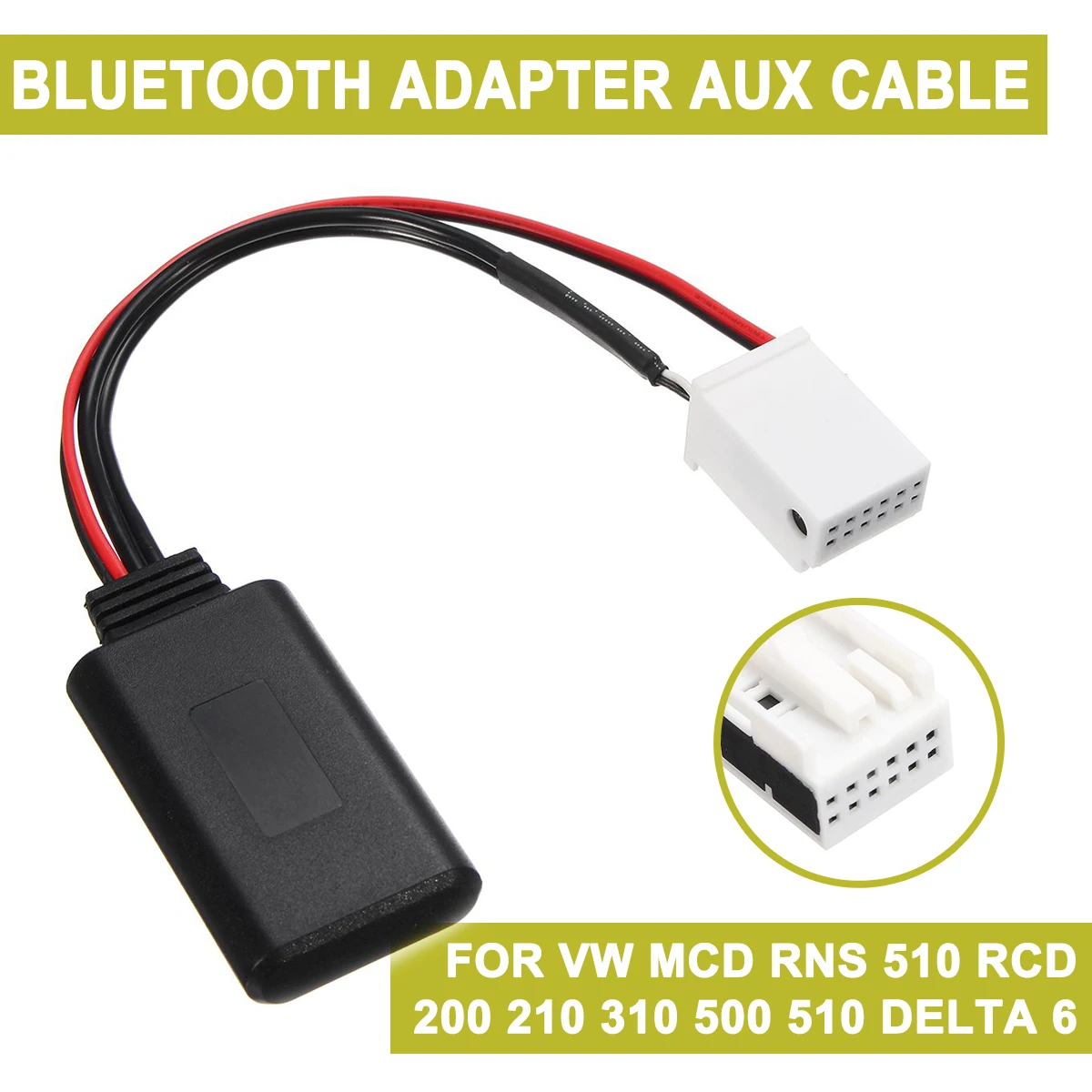 For VW MCD RNS 510 RCD 200 210 310 500 510 Audio Adapter Cable Delta 6 bluetooth Car Electronics Accessories