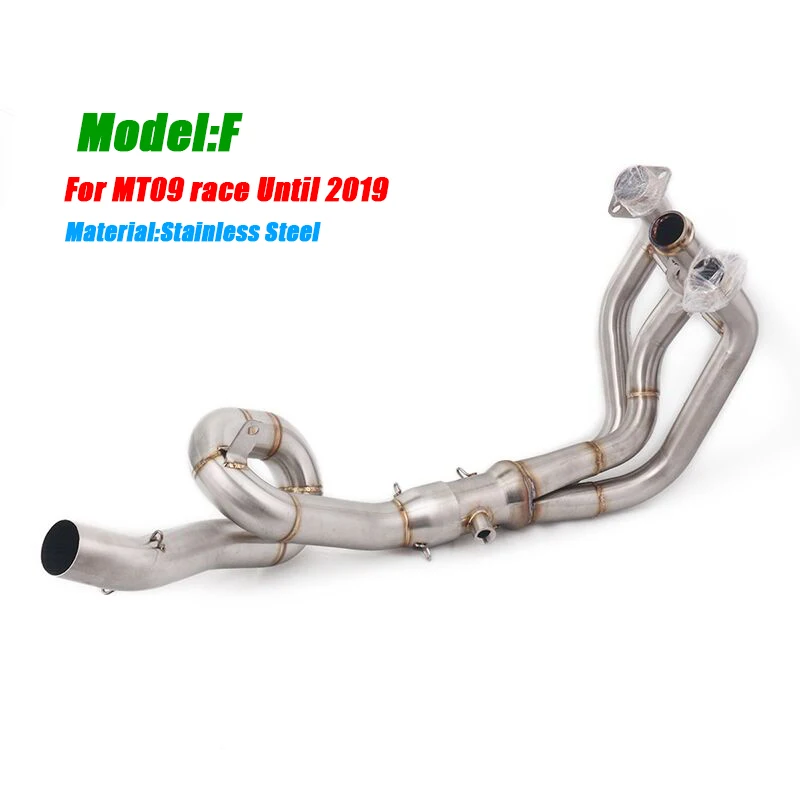 For Yamaha MT09 MT-09 Until 2020 Front Middle Pipe Stainless Steel Titanium alloy Link Tubes Non-destructive installation System