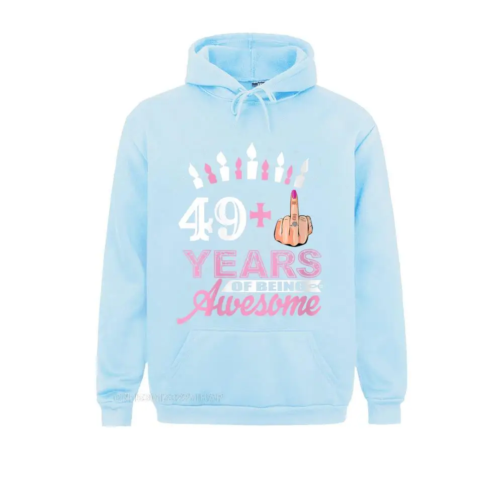 50th Birthday Idea I Am 49 Plus Middle Finger Christmas Hoodie Fitted Men's Sweatshirts Leisure Hoodies Comfortable Sportswears