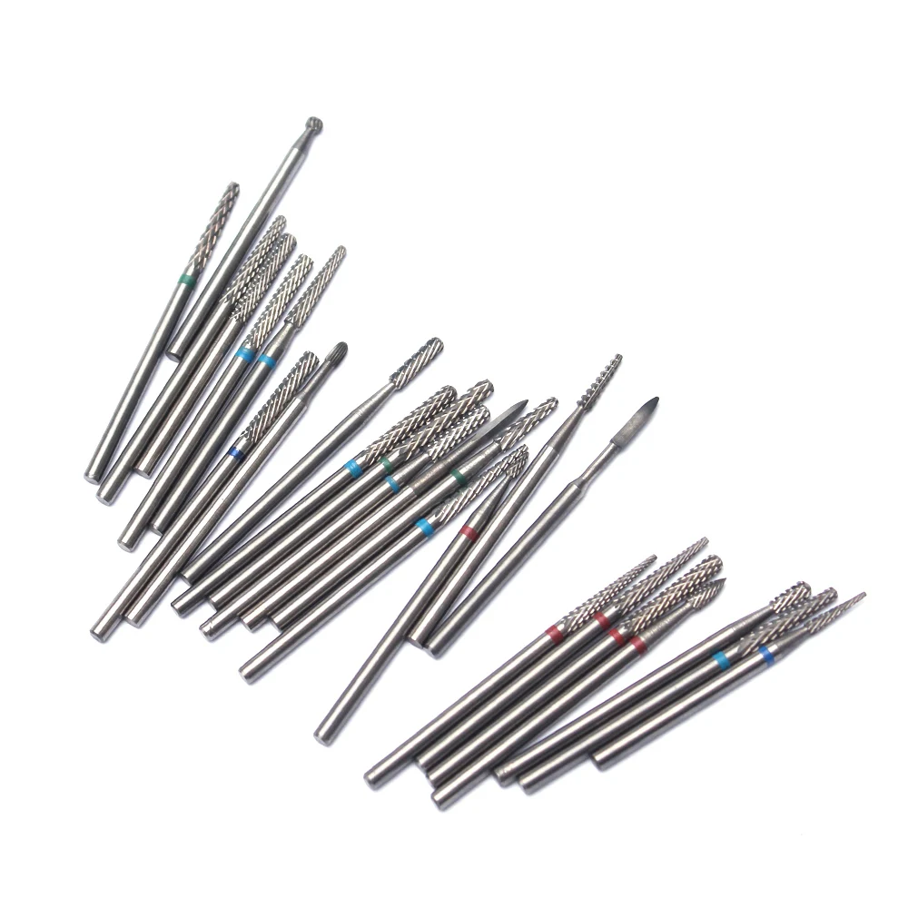 Manicure Drill Bits Milling Cutter Carbide Cutter Cone Ceramic Nail Drill Bits For Electric Machine Cuticle Remove Accessories