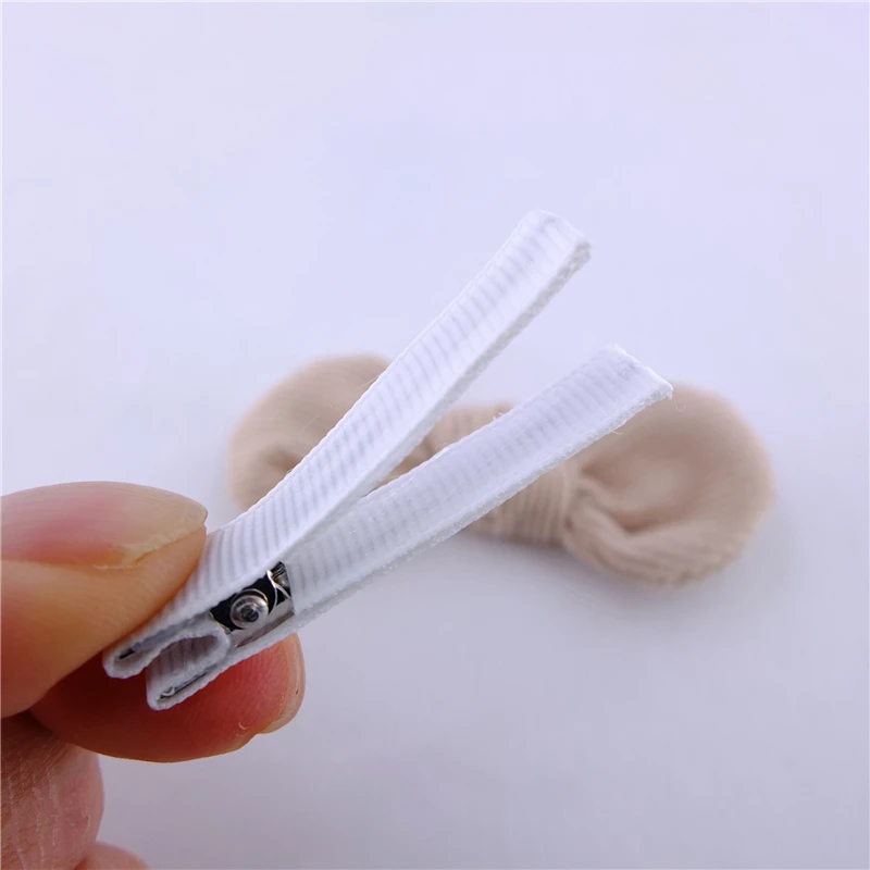 2 PCS Baby Girls Kids Corduroy Hair Bow Fully Lined Alligator Clips Barrettes Rounder Hairbows Hairgrips Accessories Headwear