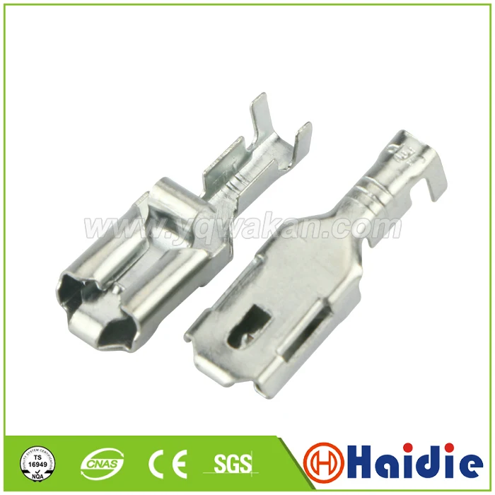 

50pcs terminal auto wiring terminals contacts crimp pin loose Tin-plated terminals DJ624-D6.3A