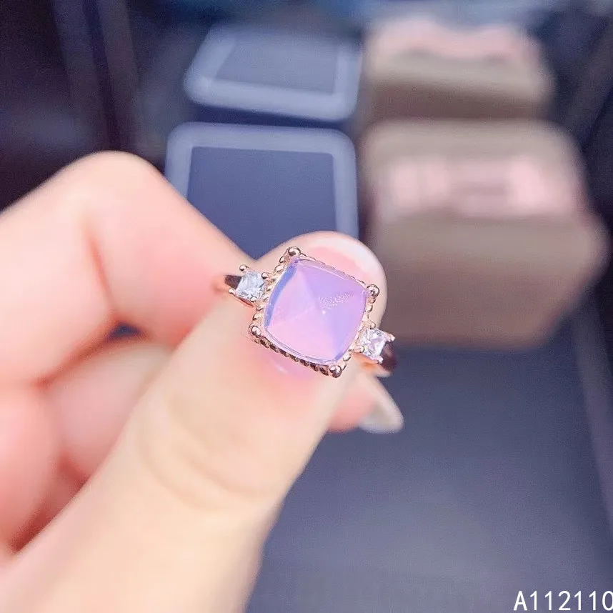 

Exquisite Jewelry 925 Sterling Silver Inset With Gem Women's Popular Fashion Sugar Tower Lavender Amethyst Adjustable Ring Suppo