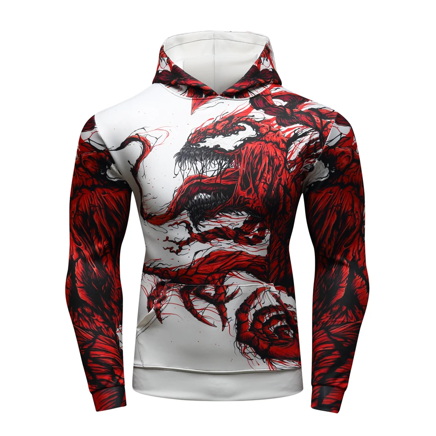 2021 Autumn Outdoor Sport Sweatshirt Black venom Mens Hoodies Long Sleeve Male pullover Hip Hop Street Clothes Men\'s Clothing