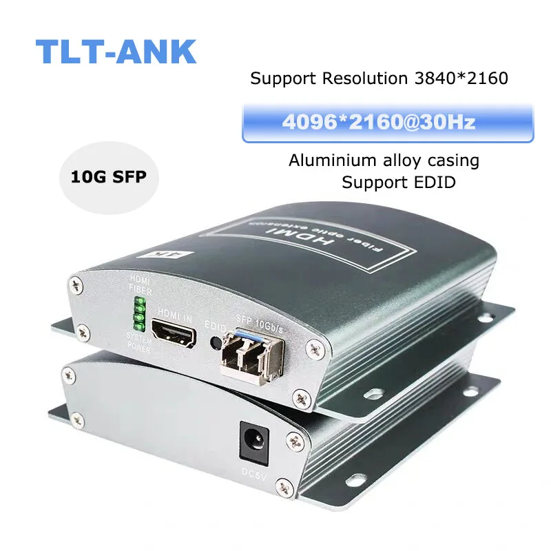 TLT-TECH 1080P Hdmi Glasvezel Converter Ondersteuning Usb Control 20Km Fiber Optische Extender Met Loop Out Over Sc fiber Kabel