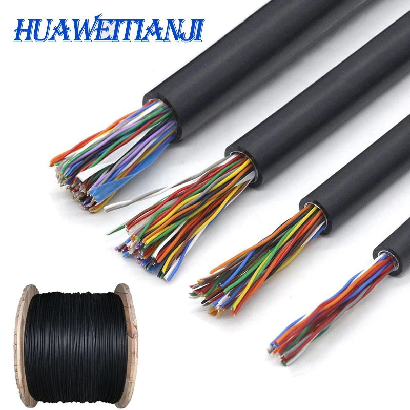 

HUAWEITIANJI Outdoor HYA big logarithm 20 pair cable, 20pr 20*2*0.4mm Telephone CAT3 20 Pair Copper Cable 100m