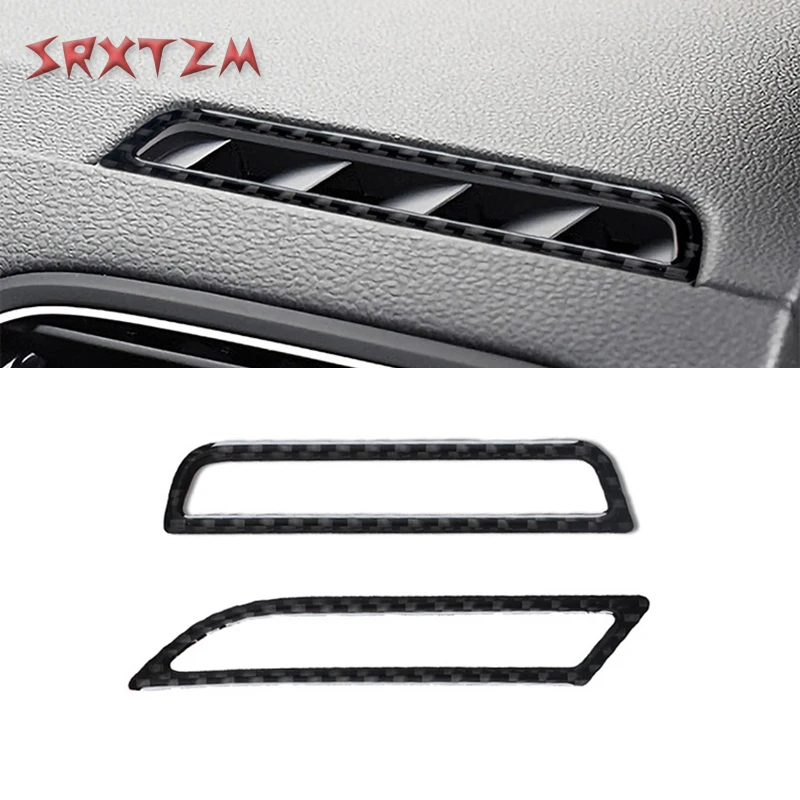 For Volkswagen Golf 7 R Gte Gtd Mk7 2013- 2017 Carbon Fiber Dashboard Air Vent Frame Cover Air Outlet Sticker Trim