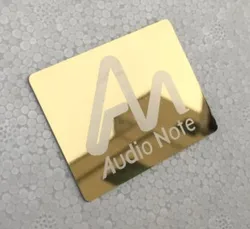 AN (Audio note) logo golden mirror stainless steel sign (55*42*0.8mm)