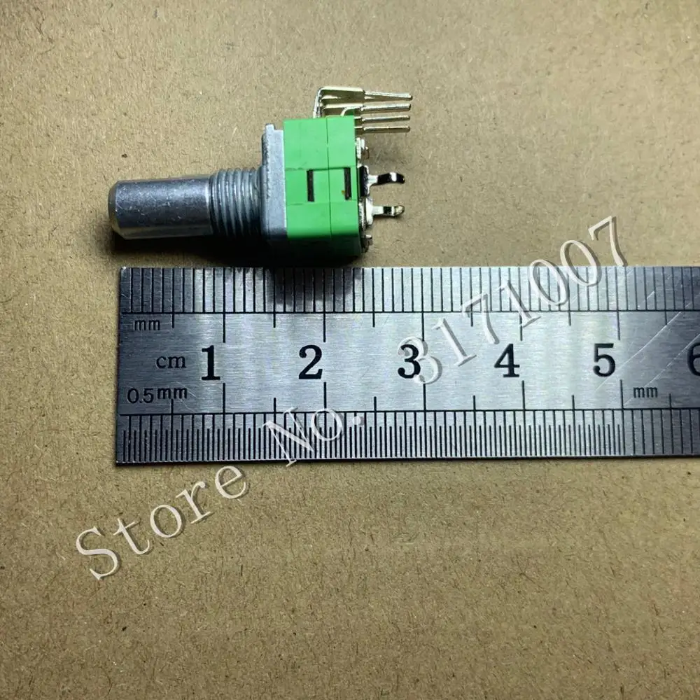 

1pcs/lot ALPHA switch RK09 vertical bent foot 6 feet B20K B50K double potentiometer 15MM Smooth feel