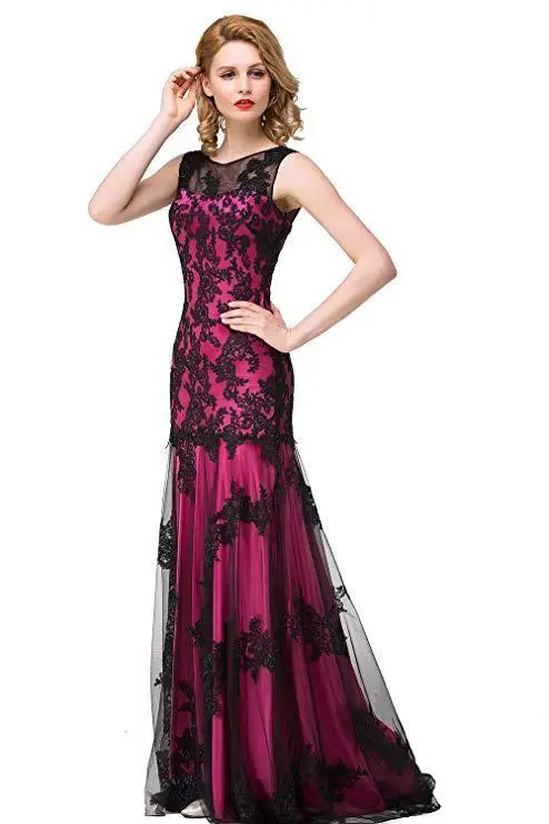 Sexy Lace Chiffon Evening Dress Chiffon Prom Gown Vestidos Elegant Formal Dress For Evening Gown Party Ankle-Length women 2020