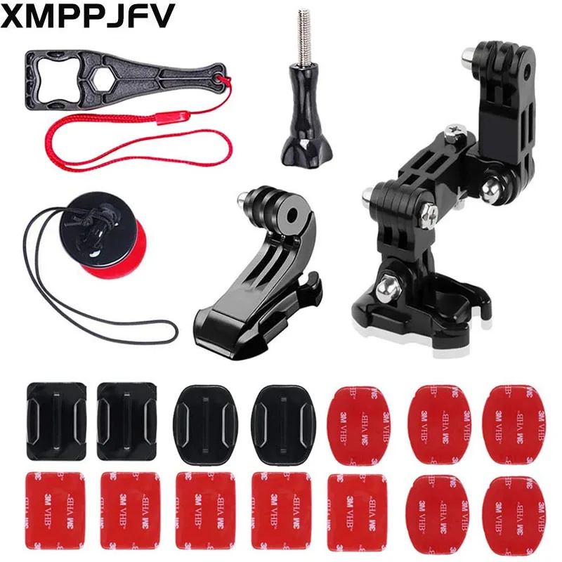 XMPPJFV for Gopro Accessories Kit Motorcycle Helmet Chin Mount for Go Pro Hero 4 5 6 7 8 9 AKASOSJCAM EKEN AKASO DBPOWER Vantop