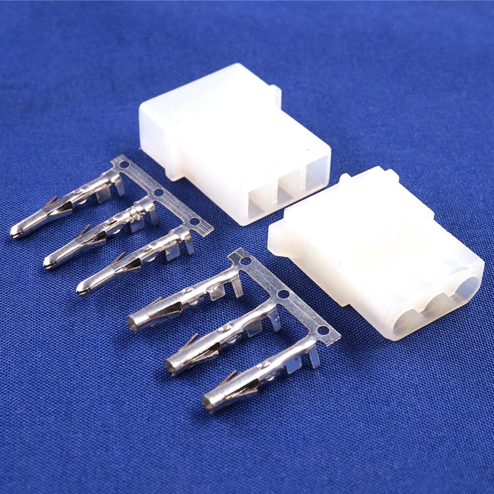 10 pcs 5.08 mm 3 Pin Receptacle Housing Female Contact Pins IDE Power Connector Shell 0.20\