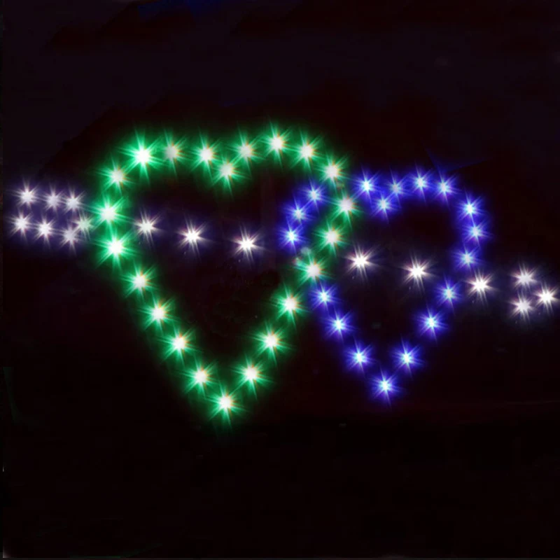 Nuovi sport di divertimento all'aria aperta di alta qualità LED Power Love Heart aquilone con luci buona presa di fabbrica volante