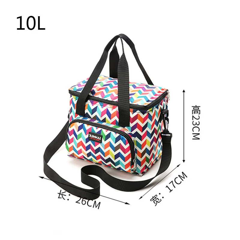 10L Cooler Bag Thermal Insulated Refrigerator Tote Lunch Box Zipper Accessories Case Picnic Bag Fresh Keeping Organizer