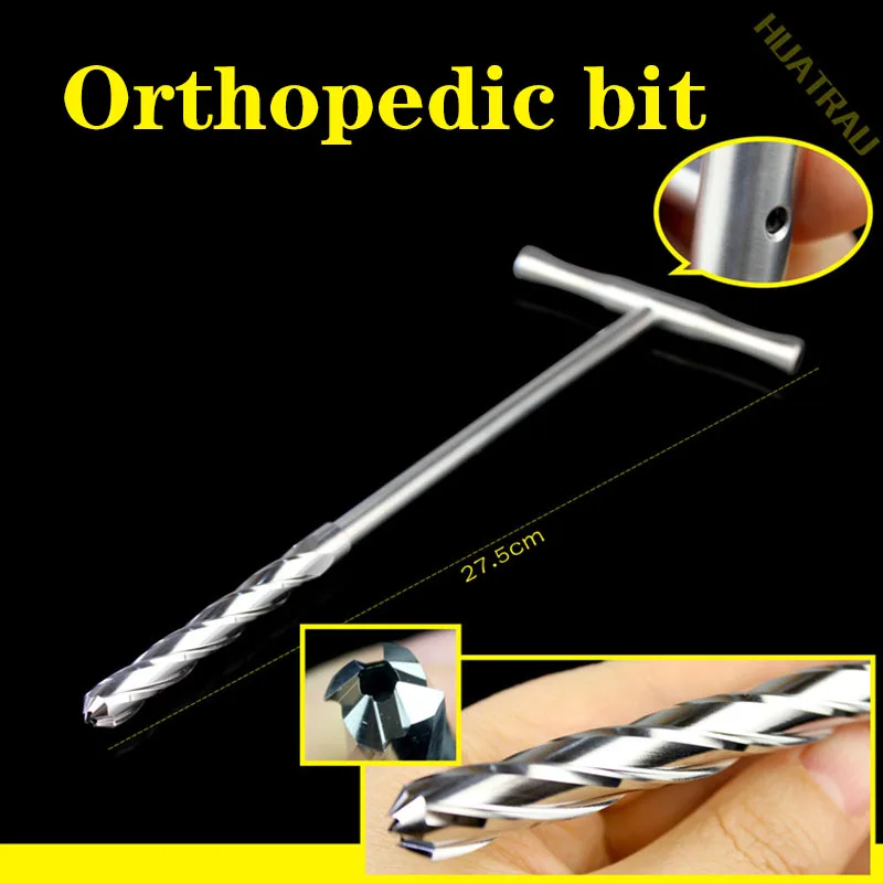 

T-type hollow drill bit orthopaedics instrument medical drill PFNA femur intramedullary nail hand reamer medullary hard reaming