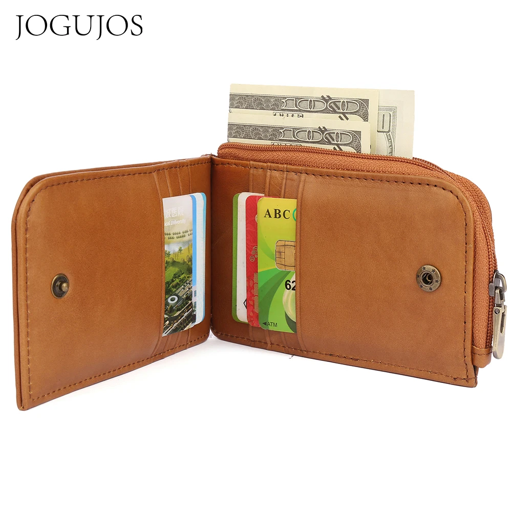 

JOGUJOS Women Credit Card Holder RFID Genuine Leather Men Purse Fashion Cards Case for ID Credit Card Leather Women 2021 New