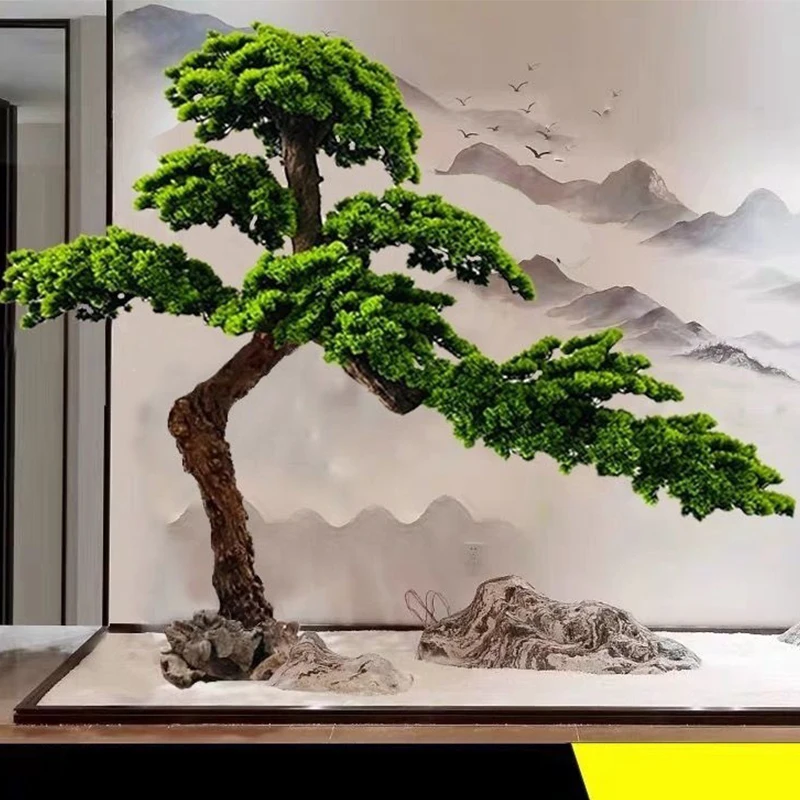 Artificial Pine Bonsai Tree, Large Potted Plants, Welcome, Home, Office, Garden, Hotel Decoration