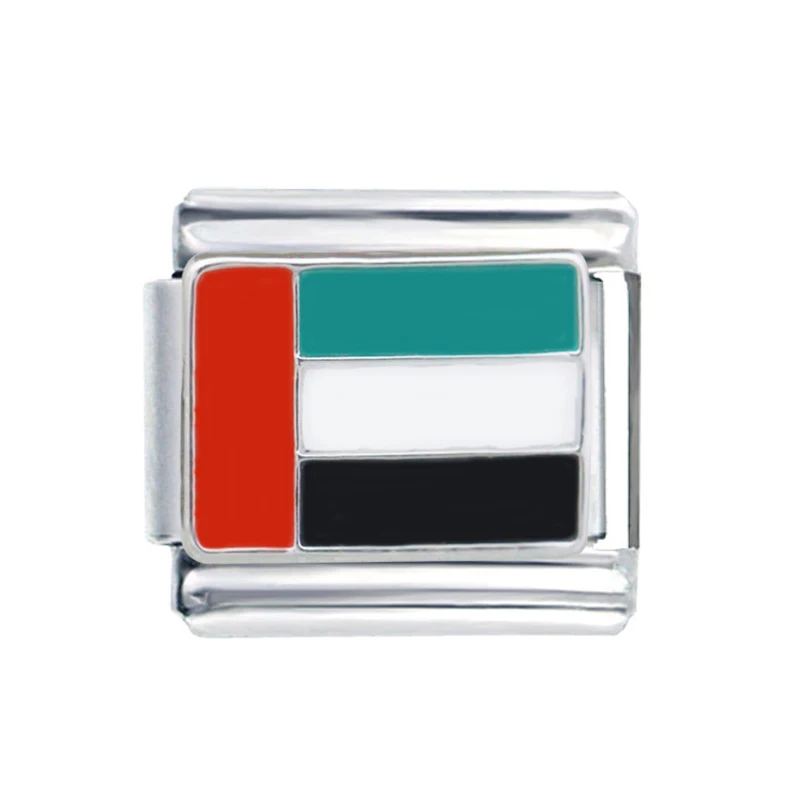 United Arab Emirate Country links Classic 9mm National flag Italian charm bracelet fit Zoppini