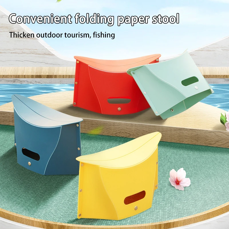 Card Folding Stool Outdoor Camping Fishing Multifunctional Portable Shopping Basket Durable Comfortable Folding Stool