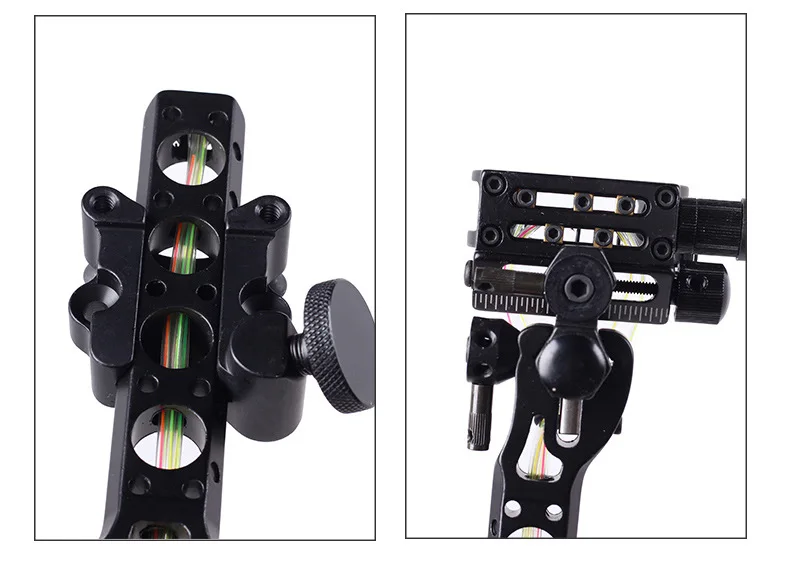 Mira de arco compuesto de pines fibra óptica microajustable poste largo - imagen 5