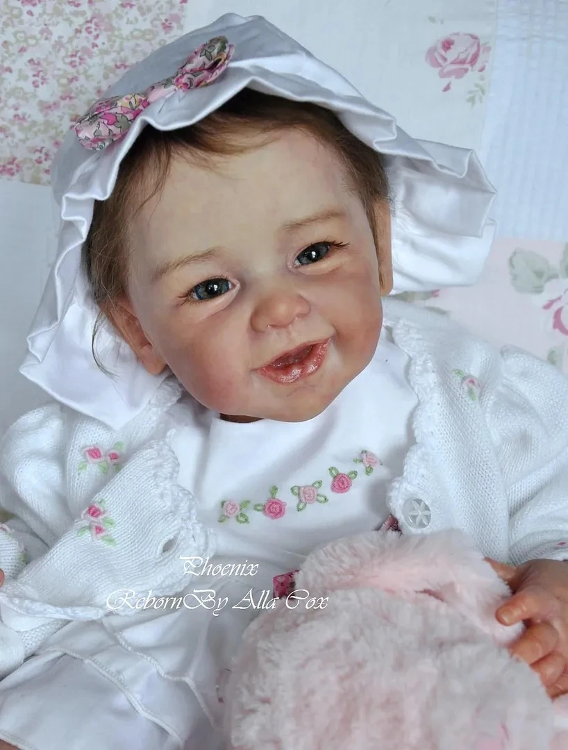 NPK 21inch Reborn Doll Kit Phoenix Lifelike Soft Touch Fresh White color Soft Flexible Unfinished Doll Parts