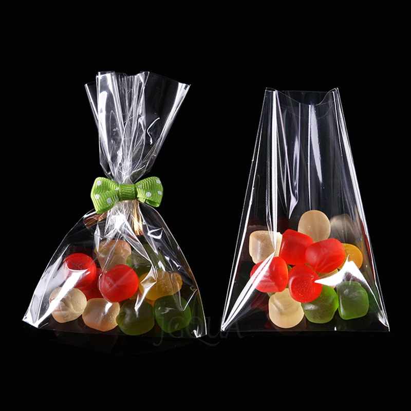 Thick Clear Flat Open Top OPP Plastic Bags For Candy Cookie Lollipop Wedding Party Gift Bag Packaging Card Packing DIY Christmas