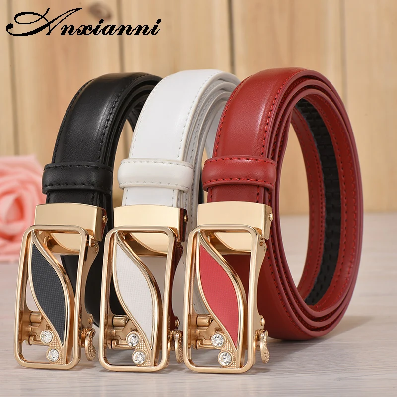 

women fashion belt luxury designer high quality real genuine leather strap automatic buckle belts waist belt for jeans pants