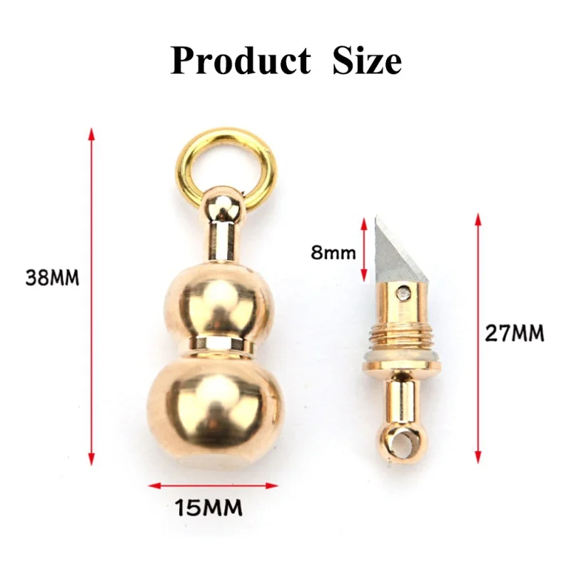 Cutting Tool Brass Keychain Multi-function EDC Portable Mini Tool Key Ring Pendant Tool Capsule Knife Tiny Cutting Tool image 6