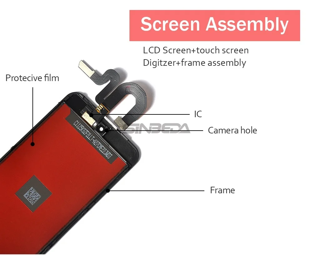 AAA + + + شاشة الكريستال السائل لمسة بود 4 5 6 7 LCD مجموعة المحولات الرقمية لشاشة تعمل بلمس لمسة بود 5th 6th 7th LCD غيار للشاشة