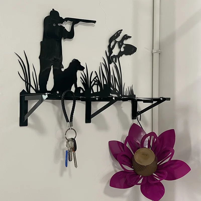 

Waders Rack Organizer Duck Hunting Silhouette Wall Mounted Metal Boot Storage Stand Keep Boots in Shape for Various Boot