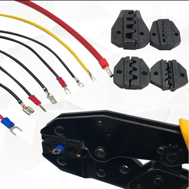 Crimping Pliers Cold Pressed Terminal Hand Tools Set With Canvas Bag For Dual Tube Plug Spring Pre Insulated Terminals