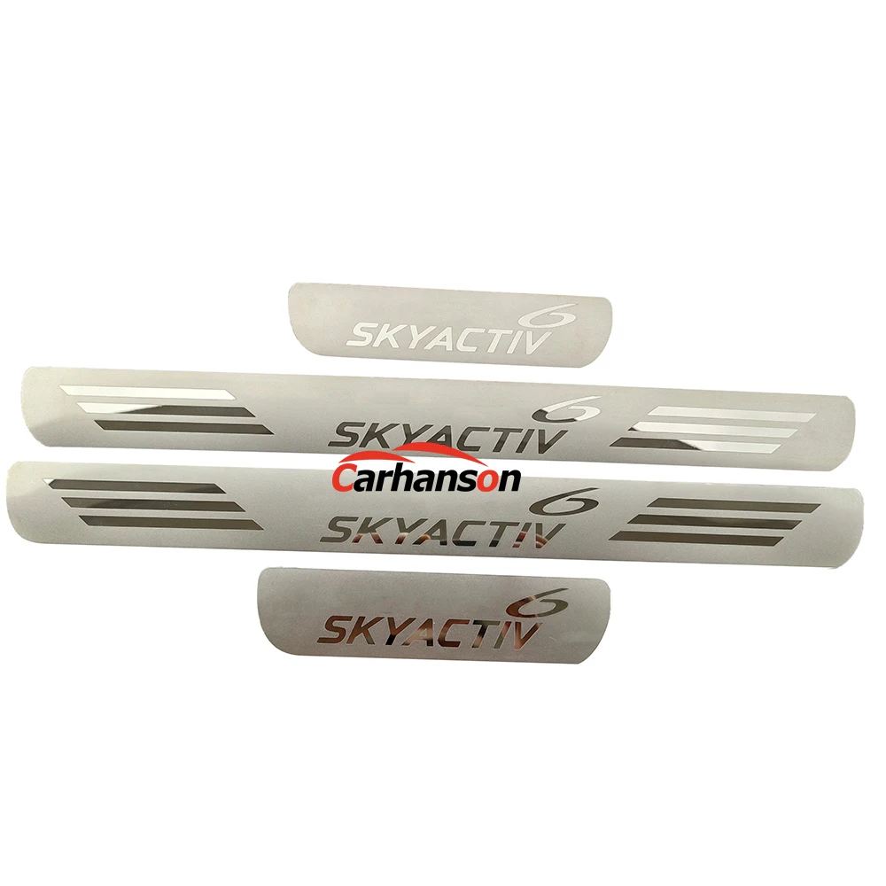 For Mazda 6 Atenza Car Styling Sticker Stainless Steel Door Sill Strip Accessories Scuff Plate Pedal 2020 2016 2017 2018 2019