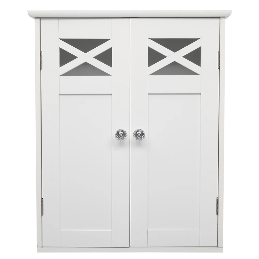 Double Door Fork Type Bathroom Wall Cabinet White The Bathroom Ark