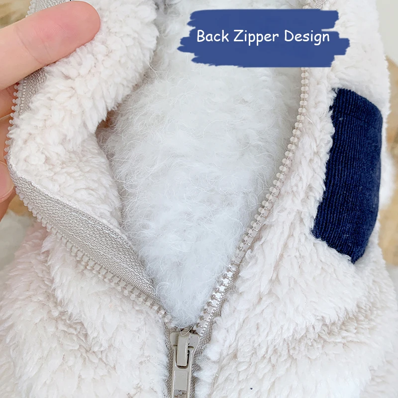 Winter Small Dog Clothes Warm Fleece Puppy Dog Jacket Overalls Chihuahua French Bulldog Pug Jumpsuit Romper Pet Costumes Outfit