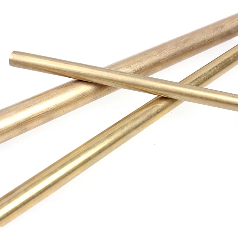 2PCS H62 Brass Rod Solid Copper Metal Bar Diameter 4/5/6/7/8/9/10/12/14/15/16/18/20/22/25/28mm for Diy Tool Length 500mm