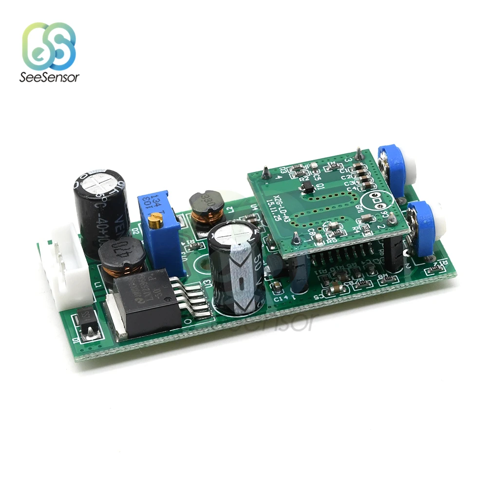 DC 36V to 12V 3A Microwave Radar Sensor Module Board Delay Time Sensing Distance Voltage Adjustable Switch Controller