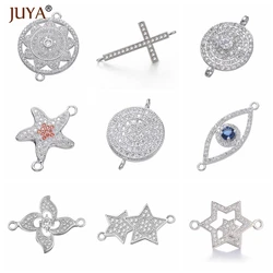 Jewelry Making Supplies Shiny Zircon Rhinestone Series Connector Charm Accessories for Bracelet Necklace Earrings DIY Material