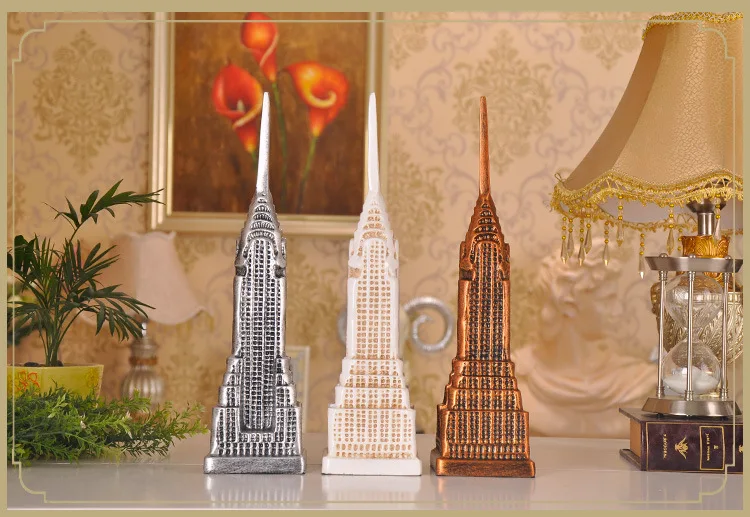 

Famous Chrysler Building handicraft ornament resin model sculpture desktop Home decoration accessories a1788