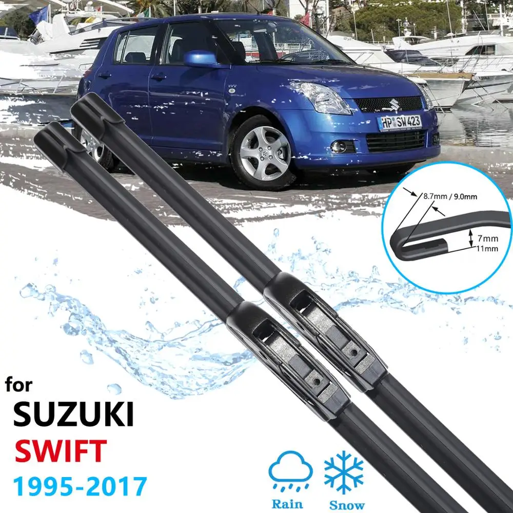 Car Wiper Blades for Suzuki Swift 1995-2017 Front Windscreen Wipers Car Accessories 1996 1997 2000 2001 2010 2011 2014 2015 2016