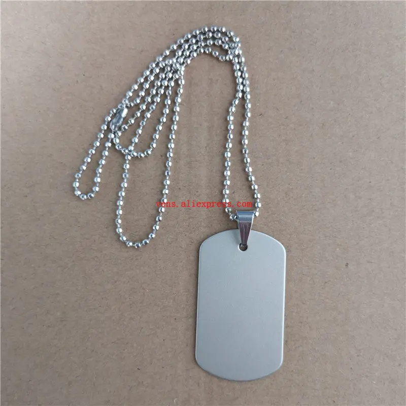 sublimation blank dog tags necklaces pendants hot transfer blank necklace pendant consumable supplies  10pieces/lot