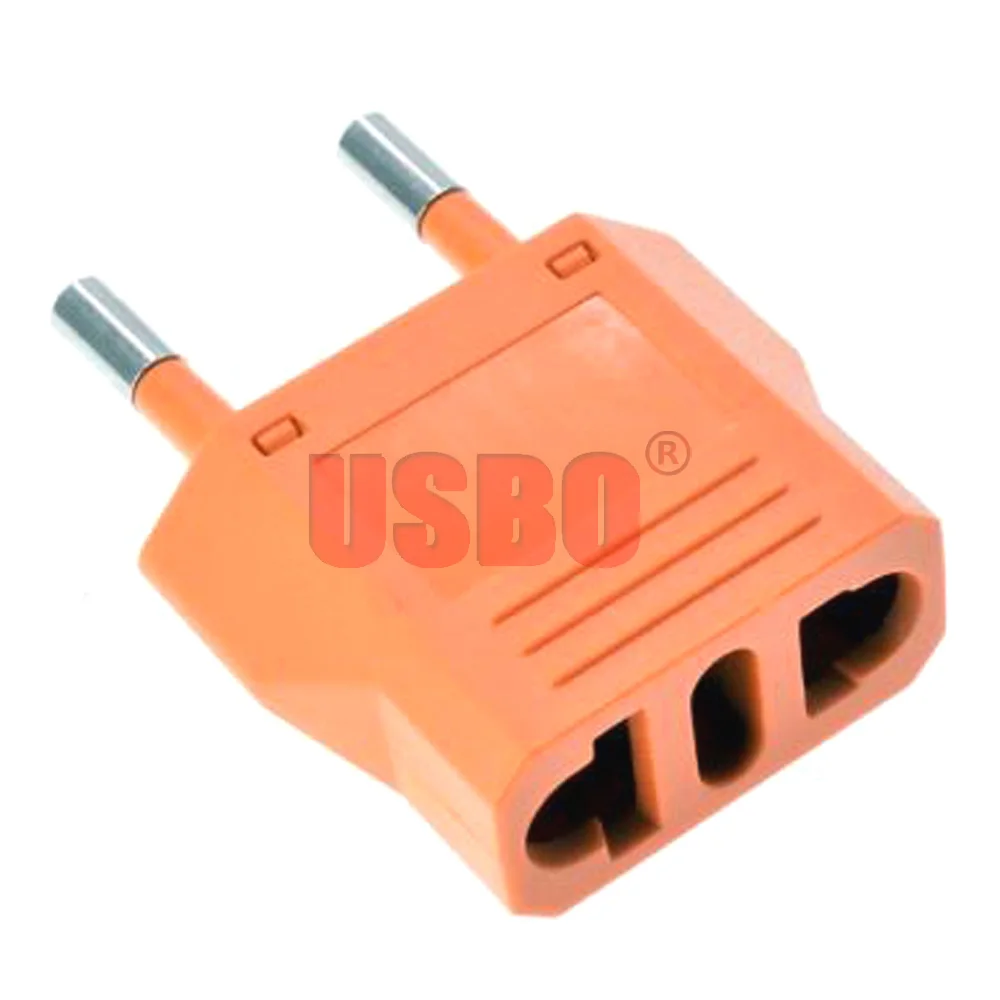 Портативный дорожный адаптер с Европейским штырьком 4,0 мм, черный, белый, 6 А, 125 В/250 В, маленький Электрический преобразователь розеток ЕС/США в ЕС