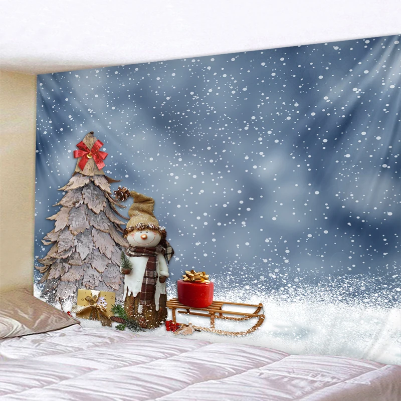 

Christmas snowman Art Home Wall Hanging Tapestry Wall Ornamentation Christmas Wall Decor High Quality Tapestry Home Decor