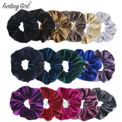 Furling Gilr 1 PC Large Size Korean Velvet Scrunchies Ponytail Holder Pelo Pony Tail Wrap Elastic Hair Bands